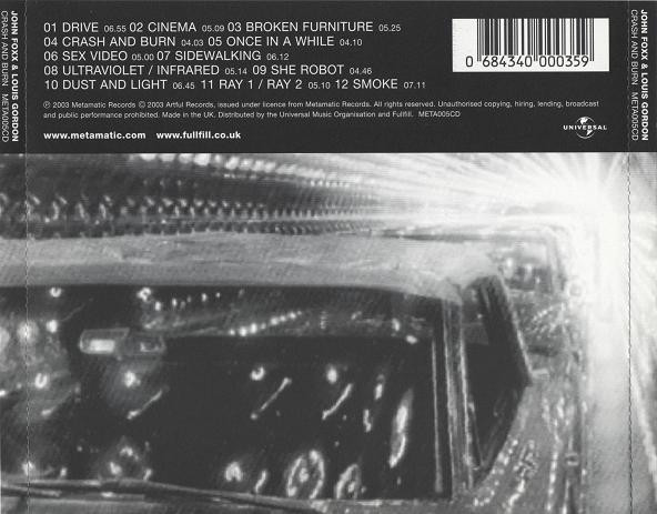 John Foxx & Louis Gordon - Crash And Burn CD | Metamatic (META005CD) - 2 John Foxx & Louis Gordon - Crash And Burn CD | Metamatic (META005CD) - 2