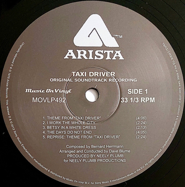 Bernard Herrmann - Taxi Driver (Original Soundtrack Recording) | Music On Vinyl (MOVLP492) - 3 Bernard Herrmann - Taxi Driver (Original Soundtrack Recording) | Music On Vinyl (MOVLP492) - 3