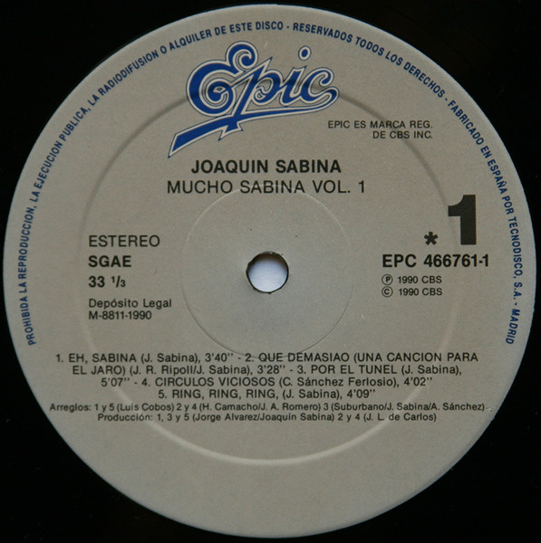 Joaquín Sabina - Mucho Sabina | Epic (EPC 466761 1) - 3
