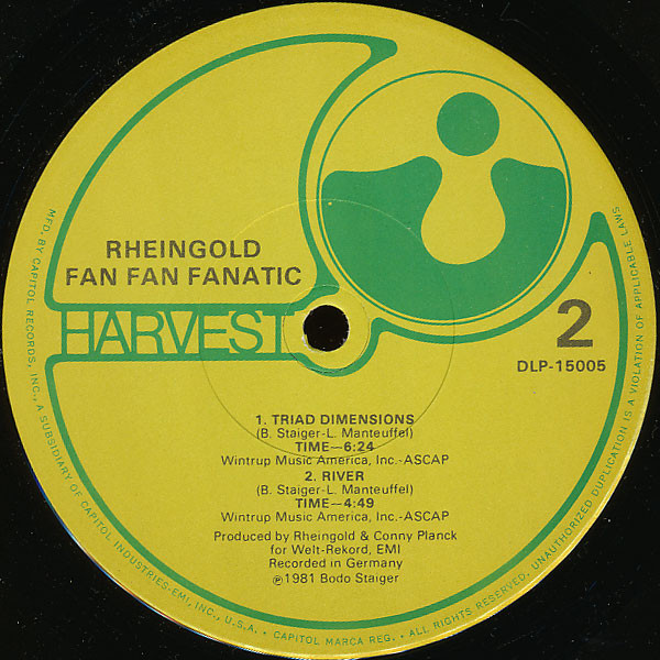 Rheingold - Fan Fan Fanatic | Harvest (DLP-15005) - 4 Rheingold - Fan Fan Fanatic | Harvest (DLP-15005) - 4