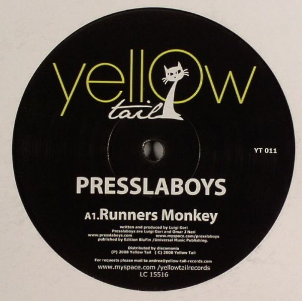 Presslaboys - Runners Monkey / Snobshit | Yellow Tail (YT 011) - main Presslaboys - Runners Monkey / Snobshit | Yellow Tail (YT 011) - main