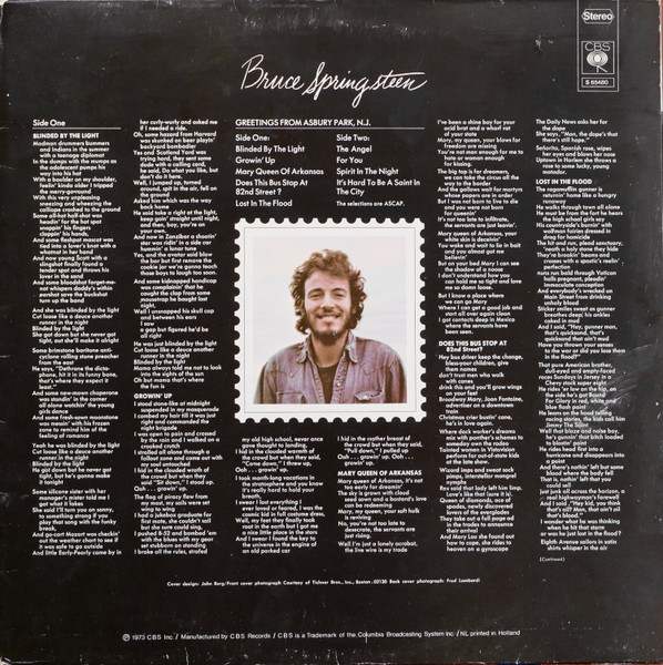 Bruce Springsteen - Greetings From Asbury Park N.J. | CBS (CBS S 65480) - 4