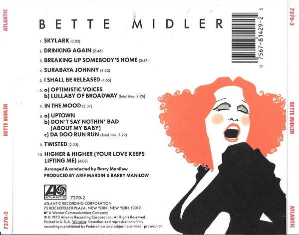 Bette Midler - Bette Midler | Atlantic (7270-2) - 2