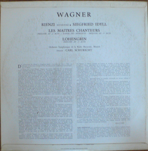 Richard Wagner - Symphonie-Orchester Des Bayerischen Rundfunks , Carl Schuricht - Lohengrin / Rienzi / Siegfried Idyll / Les Maîtres Chanteurs | Guilde Internationale Du Disque (M-2246) - 2 Richard Wagner - Symphonie-Orchester Des Bayerischen Rundfunks , Carl Schuricht - Lohengrin / Rienzi / Siegfried Idyll / Les Maîtres Chanteurs | Guilde Internationale Du Disque (M-2246) - 2