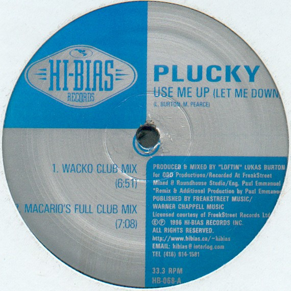 Plucky - Use Me Up (Let Me Down) | Hi-Bias Records (HB-068) - main Plucky - Use Me Up (Let Me Down) | Hi-Bias Records (HB-068) - main