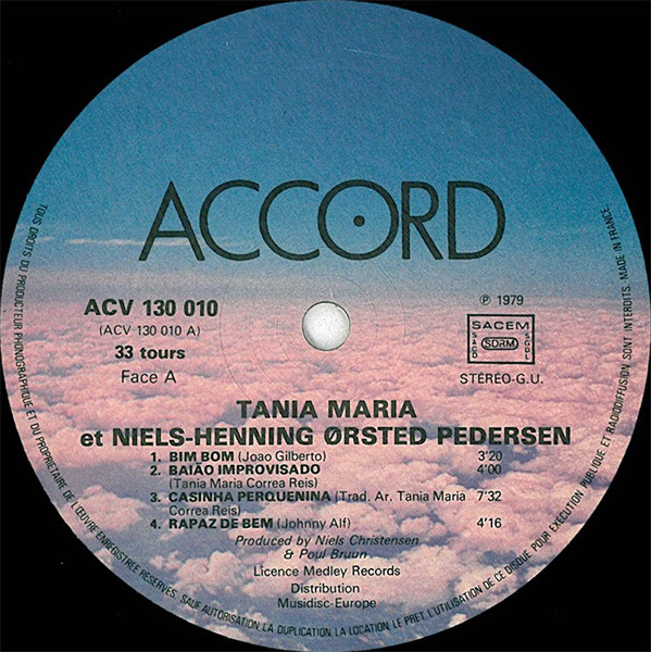 Tania Maria et Niels-Henning Ørsted Pedersen - Tania Maria Et Niels-Henning Ørsted Pedersen | Accord (ACV 130 010) - 3