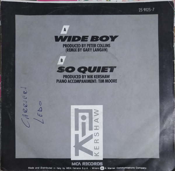 Nik Kershaw - Wide Boy | MCA Records (25 9125-7) - 2