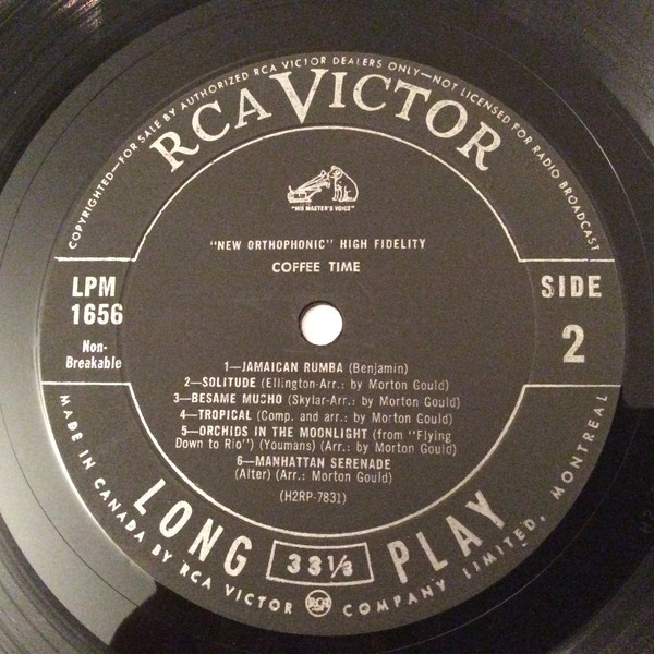 Morton Gould And His Orchestra - Coffee Time | RCA Victor (LPM-1656) - 4 Morton Gould And His Orchestra - Coffee Time | RCA Victor (LPM-1656) - 4