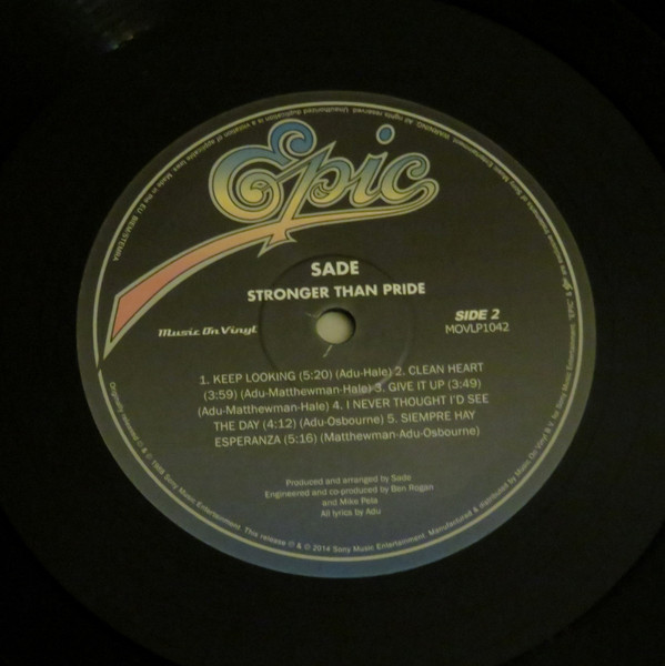 Sade - Stronger Than Pride | Music On Vinyl (MOVLP1042) - 4 Sade - Stronger Than Pride | Music On Vinyl (MOVLP1042) - 4
