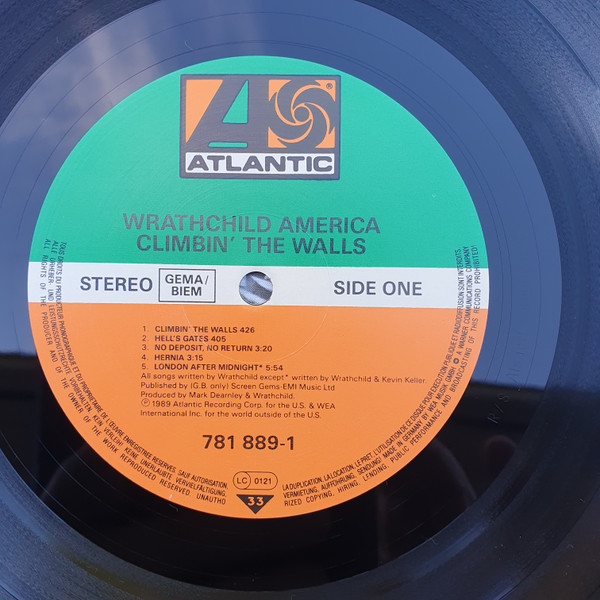 Wrathchild America - Climbin' The Walls | Atlantic (781 889-1) - 3