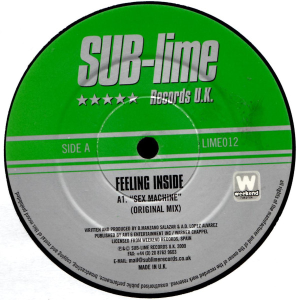 Feeling Inside - Sex Machine | SUB-lime Records U.K. (LIME012)