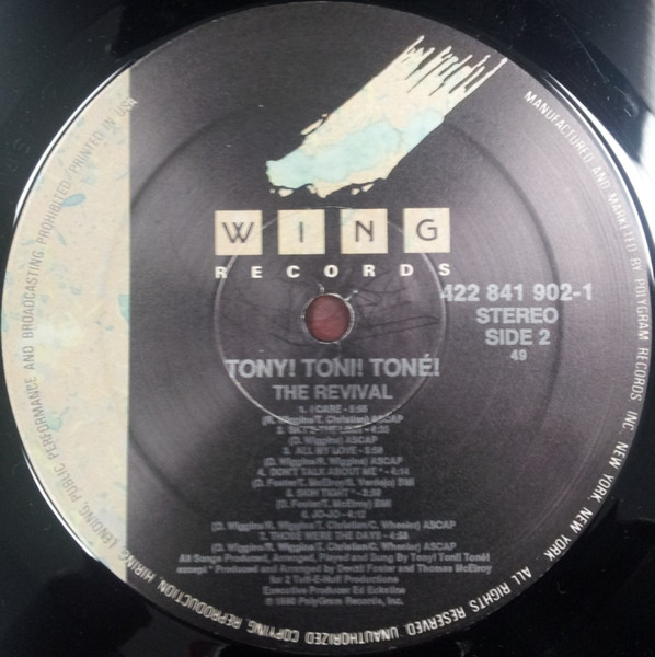 Tony! Toni! Toné! - The Revival | Wing Records (841 902-1) - 4