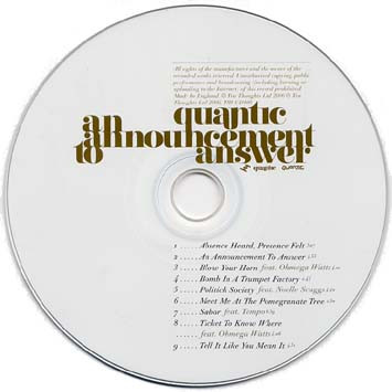 Quantic - An Announcement To Answer | Tru Thoughts (TRUCD100) - 2 Quantic - An Announcement To Answer | Tru Thoughts (TRUCD100) - 2