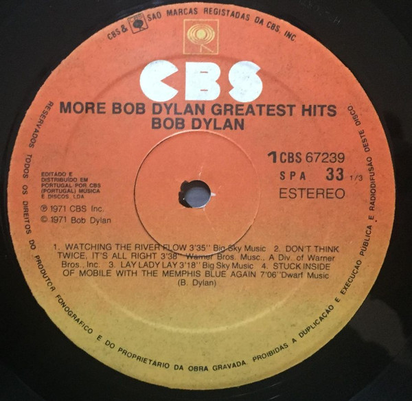 Bob Dylan - More Bob Dylan Greatest Hits | CBS (S 67239) - 4