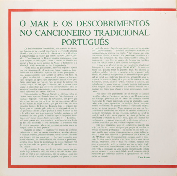 Maio Moço - Cantigas De Marear | Discossete (LP-639) - 3