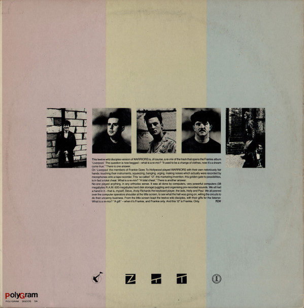 Frankie Goes To Hollywood - Warriors (Twelve Wild Disciples Mix) | Island Records (12ZTAS25) - 2