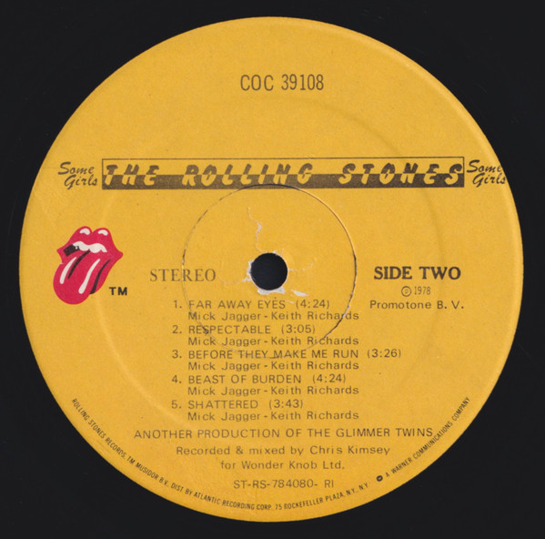 The Rolling Stones - Some Girls | Rolling Stones Records (COC 39108) - 4 The Rolling Stones - Some Girls | Rolling Stones Records (COC 39108) - 4