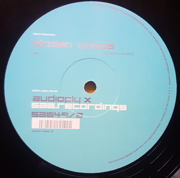Audiofly - Stolen Goods | Saw Recordings (SAW49) - main Audiofly - Stolen Goods | Saw Recordings (SAW49) - main