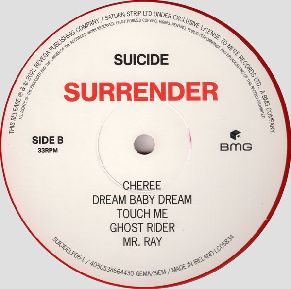 Suicide - Surrender 2LP - RED VINYL | Mute (SUICIDELP06) - 2 Suicide - Surrender 2LP - RED VINYL | Mute (SUICIDELP06) - 2