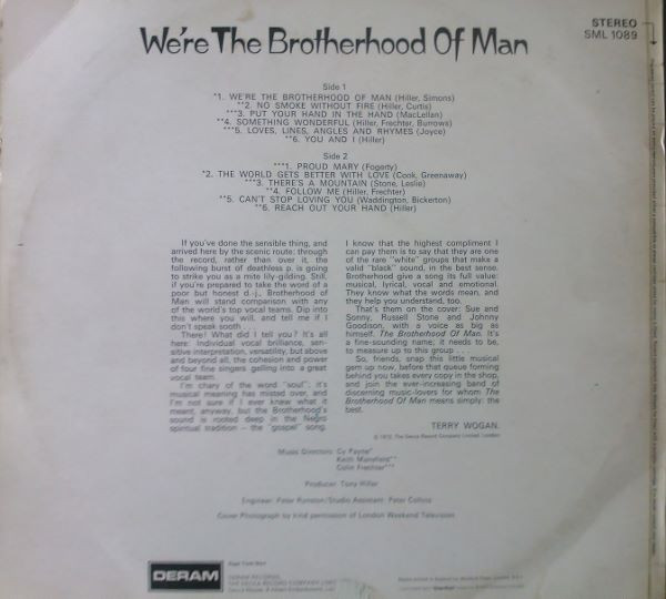Brotherhood Of Man - We're The Brotherhood Of Man | Deram (SML 1089) - 2 Brotherhood Of Man - We're The Brotherhood Of Man | Deram (SML 1089) - 2