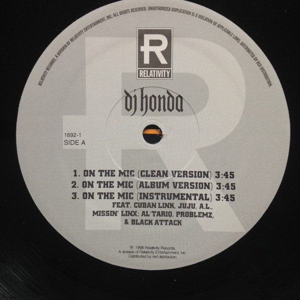 DJ Honda - On The Mic | Relativity (1692-1) - 3 DJ Honda - On The Mic | Relativity (1692-1) - 3
