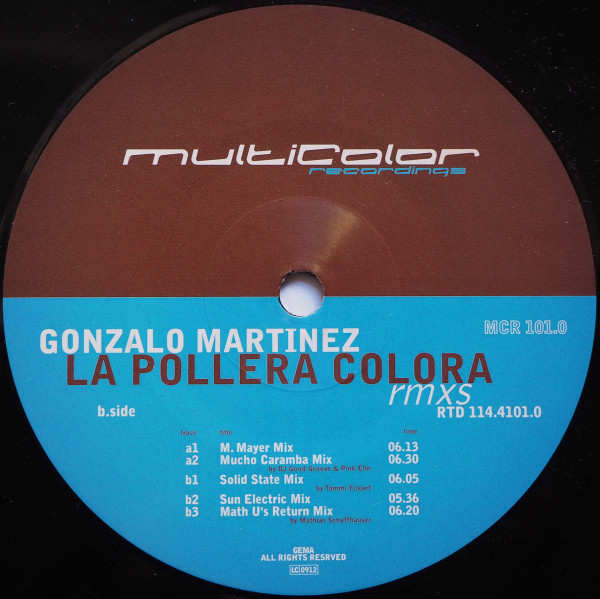 Gonzalo Martinez - La Pollera Colora Remixes | Multicolor Recordings (MCR 101.0) - main Gonzalo Martinez - La Pollera Colora Remixes | Multicolor Recordings (MCR 101.0) - main