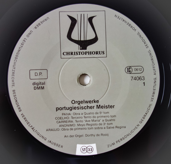 Dorthy de Rooij - Orgelwerke Portugiesischer Meister | Christophorus (74063) - 3