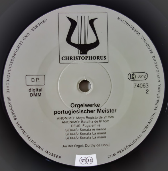 Dorthy de Rooij - Orgelwerke Portugiesischer Meister | Christophorus (74063) - 4