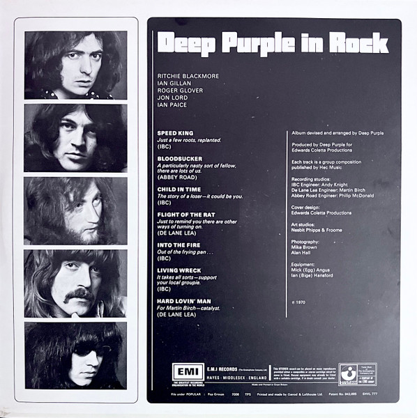 Deep Purple - Deep Purple In Rock | Harvest (SHVL 777) - 3 Deep Purple - Deep Purple In Rock | Harvest (SHVL 777) - 3
