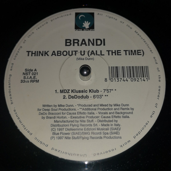 Brandi Horton - Think About U (All The Time) | Nite Stuff (NST 021)