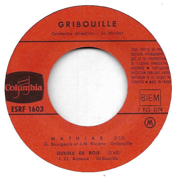 Gribouille - Gueule De Bois | Columbia (ESRF 1603) - 3
