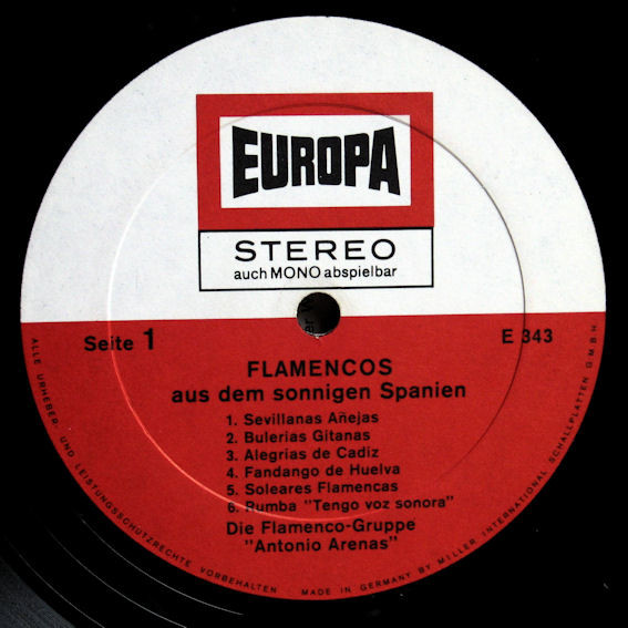 Grupo Flamenco De Antonio Arenas - Flamencos Aus Dem Sonnigen Spanien | Europa (E 343) - 3 Grupo Flamenco De Antonio Arenas - Flamencos Aus Dem Sonnigen Spanien | Europa (E 343) - 3