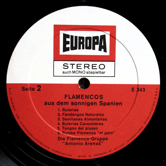 Grupo Flamenco De Antonio Arenas - Flamencos Aus Dem Sonnigen Spanien | Europa (E 343) - 4 Grupo Flamenco De Antonio Arenas - Flamencos Aus Dem Sonnigen Spanien | Europa (E 343) - 4