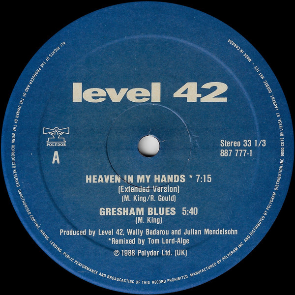 Level 42 - Heaven In My Hands | Polydor (887 777-1) - 3 Level 42 - Heaven In My Hands | Polydor (887 777-1) - 3
