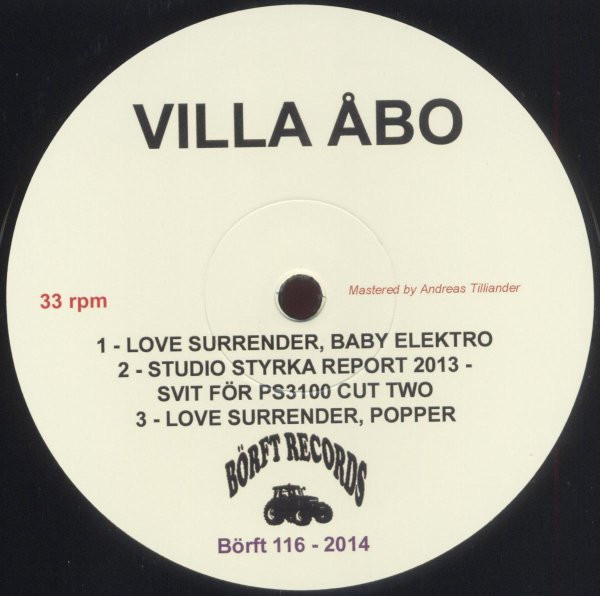 Villa Åbo - Love Surrender | Börft Records (Börft116) - 2