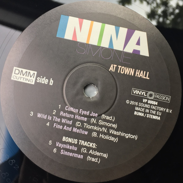 Nina Simone - Nina Simone At Town Hall | Vinyl Passion (VP 80084) - 2 Nina Simone - Nina Simone At Town Hall | Vinyl Passion (VP 80084) - 2