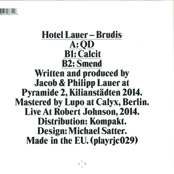 Hotel Lauer - Brudis | Live At Robert Johnson (Playrjc 029)