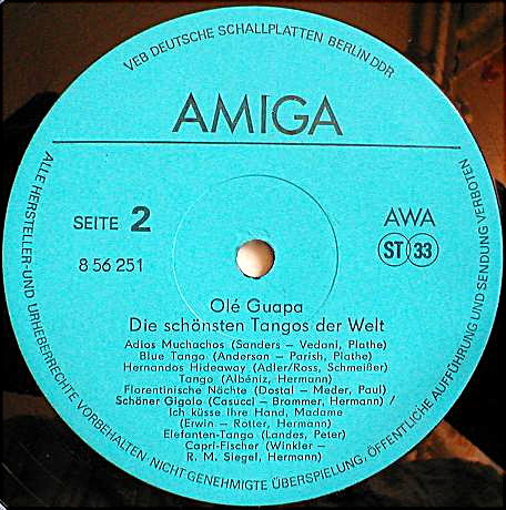 Rundfunk-Tanzstreichorchester Berlin - Olé Guapa - Die Schönsten Tangos Der Welt | AMIGA (8 56 251) - 4 Rundfunk-Tanzstreichorchester Berlin - Olé Guapa - Die Schönsten Tangos Der Welt | AMIGA (8 56 251) - 4