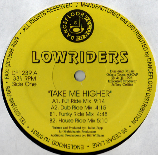Lowriders - Take Me Higher | Dancefloor Records (DF1239)