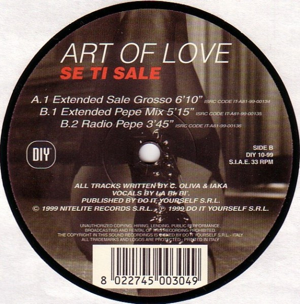 Art Of Love - Se Ti Sale | Do It Yourself Entertainment (DIY 10-99) - 2 Art Of Love - Se Ti Sale | Do It Yourself Entertainment (DIY 10-99) - 2