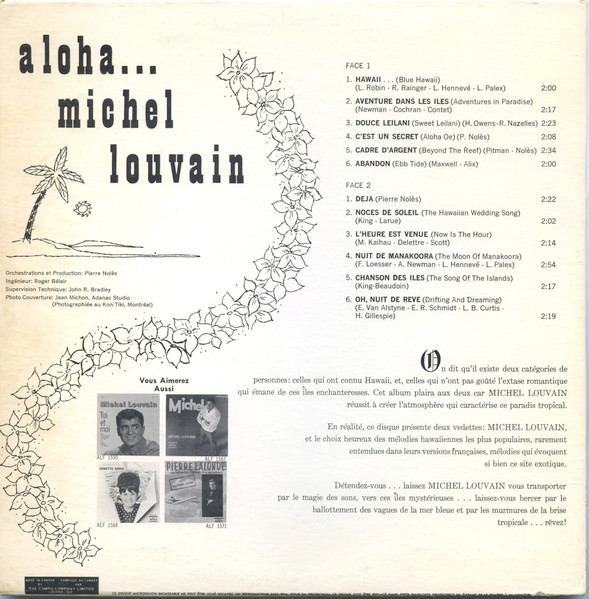 Michel Louvain - Aloha...Michel Louvain | Apex (ALF 1572) - 2 Michel Louvain - Aloha...Michel Louvain | Apex (ALF 1572) - 2