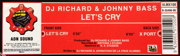 DJ Richard & Johnny Bass - Let's Cry | ADN Sound (VLMX100) - 3