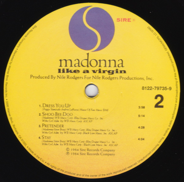 Madonna - Like A Virgin | Sire (8122-79735-9) - 4