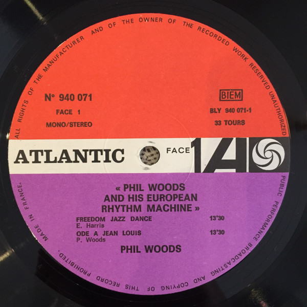 Phil Woods And His European Rhythm Machine - At The Frankfurt Jazz Festival | Atlantic (940 071) - 2