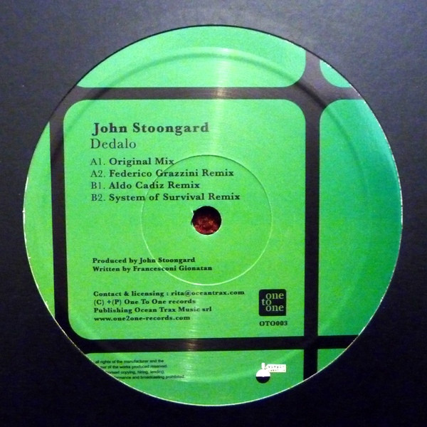 John Stoongard - Dedalo | One To One Records (OTO003) - main John Stoongard - Dedalo | One To One Records (OTO003) - main