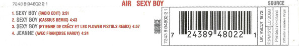 AIR - Sexy Boy | Source (7243 8 94802 2 1) - 4