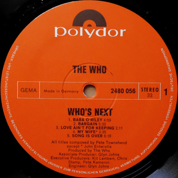 The Who - Who's Next | Polydor (2480 056) - 3