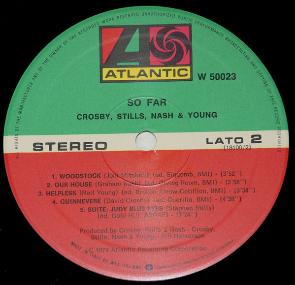 Crosby, Stills, Nash & Young - So Far | Atlantic (W 50023) - 4 Crosby, Stills, Nash & Young - So Far | Atlantic (W 50023) - 4