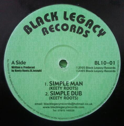 Keety Roots - Simple Man / Hallelujah | Black Legacy (BL 10-01) - 3 Keety Roots - Simple Man / Hallelujah | Black Legacy (BL 10-01) - 3