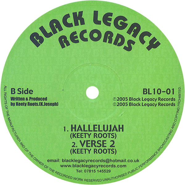 Keety Roots - Simple Man / Hallelujah | Black Legacy (BL 10-01) - 2 Keety Roots - Simple Man / Hallelujah | Black Legacy (BL 10-01) - 2